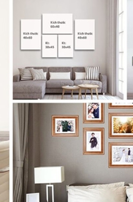 Cách chọn kích thước khung ảnh treo tường đẹp mắt